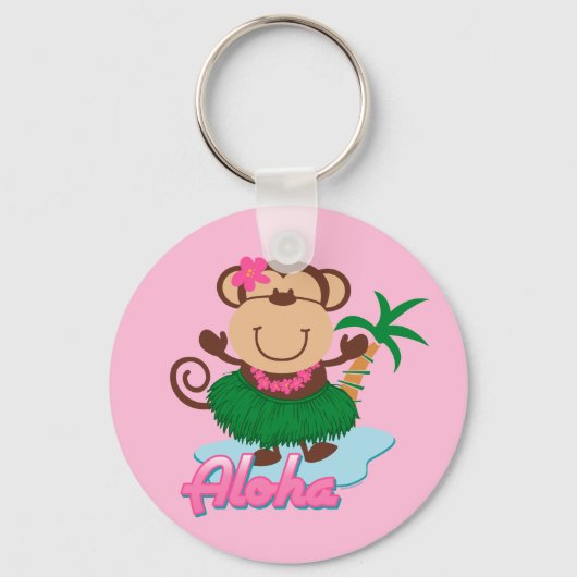 Aloha Monkey Sleutelhanger (Voorkant)