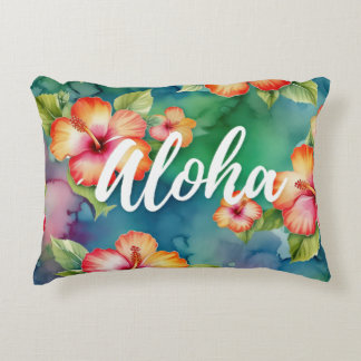 Aloha mooie hibiscus bloem patroon Hawaii Accent Kussen