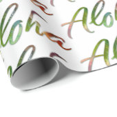 Aloha - Natuur belettering wit - Hawaii Hawai'i Cadeaupapier (Rol Hoek)