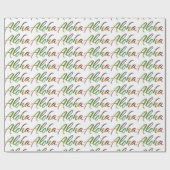 Aloha - Natuur belettering wit - Hawaii Hawai'i Cadeaupapier (Vlak)
