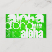 Aloha; Neon Green Stripes Visitekaartje (Achterkant)