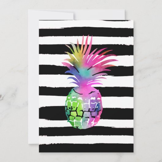 Aloha Neon Tropical Luau Pool Party Verjaardag Kaart (Achterkant)