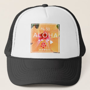 Aloha No 50 Oranje Hibiscus Trucker Pet