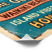 Aloha Oahu Surfing Perfect Poster (Hoek)