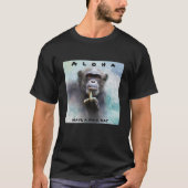 Aloha Offensief Funny Chimpansee Middle Finger T-shirt (Voorkant)