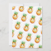 Aloha Onederland Summer Pineapple 1st Birthday Inv Kaart (Achterkant)