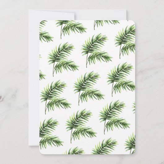 Aloha Onederland Zomer Tropisch Meisje 1e verjaard Kaart (Achterkant)