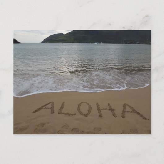 Aloha op het strand briefkaart (Voorkant)