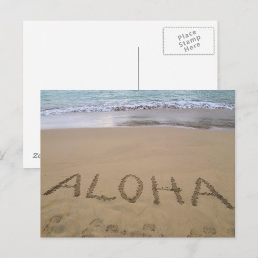 Aloha op het Strand Briefkaart (Voorkant / Achterkant)