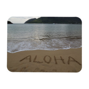 Aloha op het strand in Kauai Magneet