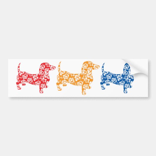 Aloha Oranje Doxies Bumpersticker (Voorkant)