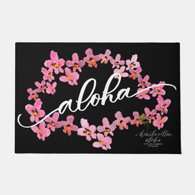 Aloha Orchid Welcome Mat (Voorkant)