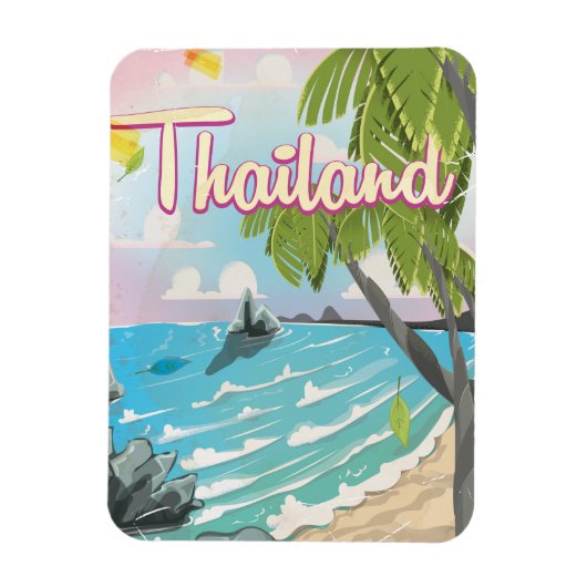 Aloha! Oude poster cartoon Magneet (Verticaal)