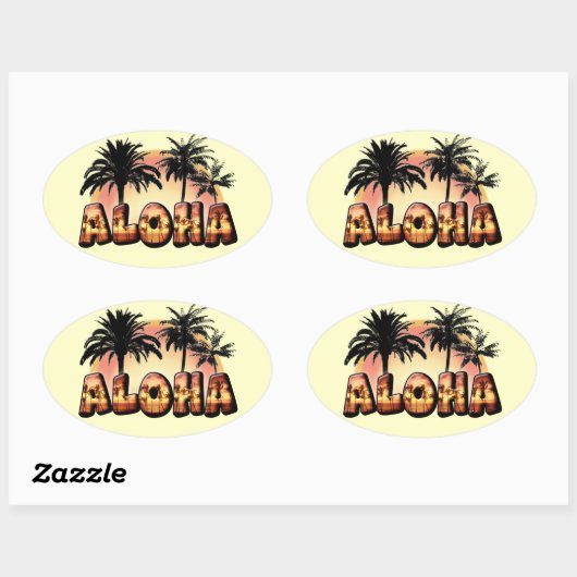 Aloha Ovale Sticker (Vel)