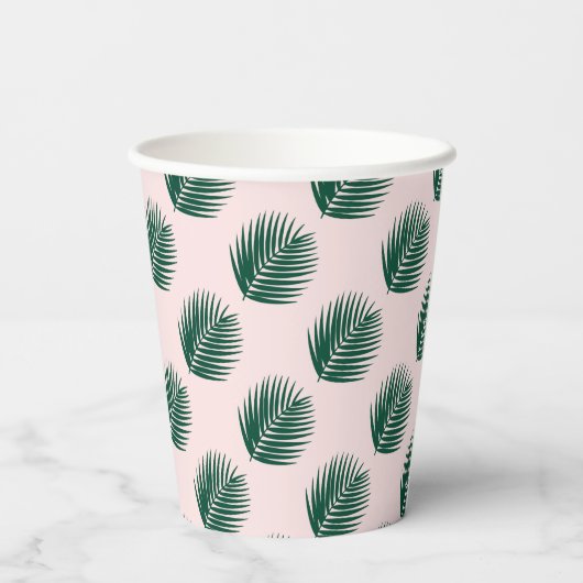 Aloha Palm Leaves Papieren Bekers (Achterkant)