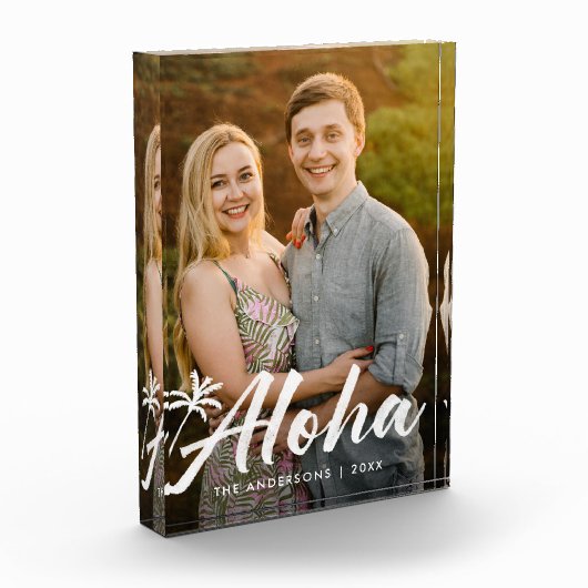 Aloha Palm Tree vakantiefoto Fotoblokken (Links)