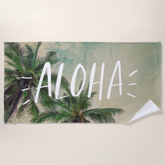 Aloha Palm Trees Strandlaken (Voorkant)