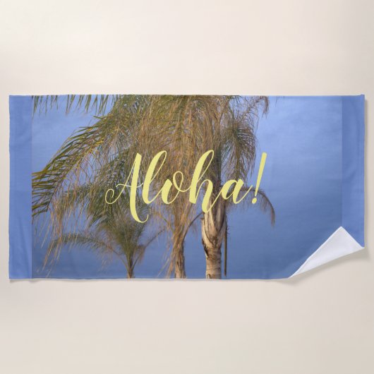 Aloha Palmbomen Strandhanddoek Strandlaken (Voorkant)