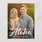 Aloha palmboom 2 foto feestdagenkaart (Voorkant)