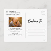 Aloha palmboom 2 foto feestdagenkaart (Achterkant)