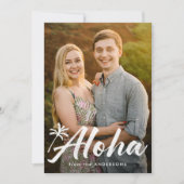 Aloha Palmboom Foto Feestdagenkaart (Voorkant)
