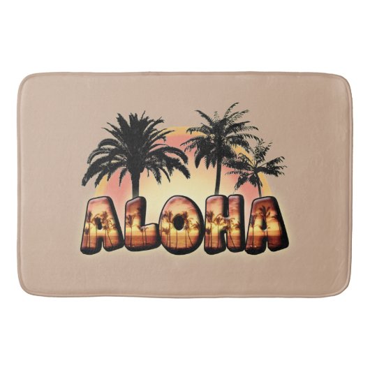 Aloha Palmtree Badmat (Voorkant)
