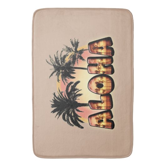 Aloha Palmtree Badmat (Voorkant Verticaal)