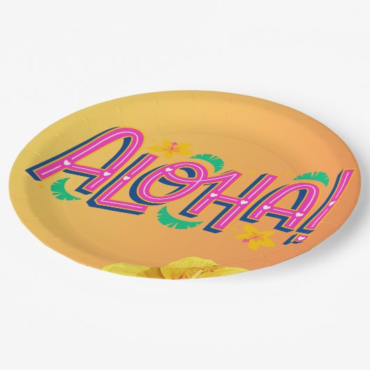 Aloha Paper borden Papieren Bordje (Gekanteld)
