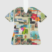 Aloha Paradise Hawaiian Briefkaart Aloha Shirt Ornament (achterkant)