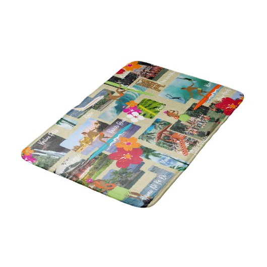 Aloha Paradise Hawaiian  Briefkaart Badmat (Gekanteld)