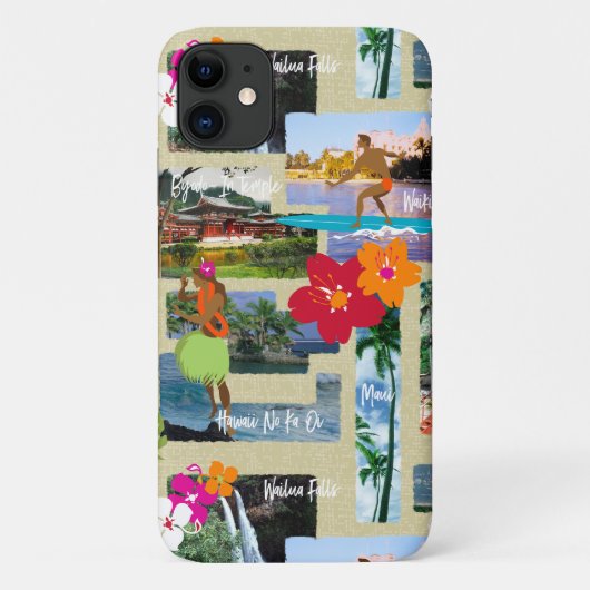 Aloha Paradise Hawaiian  Briefkaart Case-Mate iPhone Case (Achterkant)