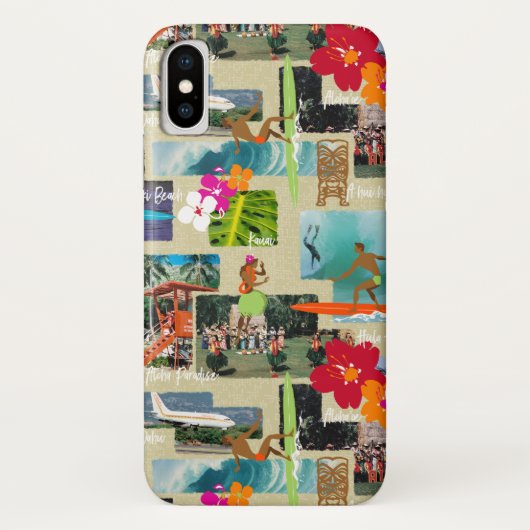 Aloha Paradise Hawaiian Briefkaart Case-Mate iPhone Case (Achterkant)