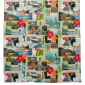 Aloha Paradise Hawaiian  Briefkaart Douchegordijn (Voorkant)