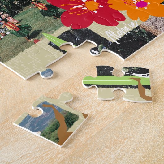 Aloha Paradise Hawaiian  Briefkaart Legpuzzel (Zijkant)