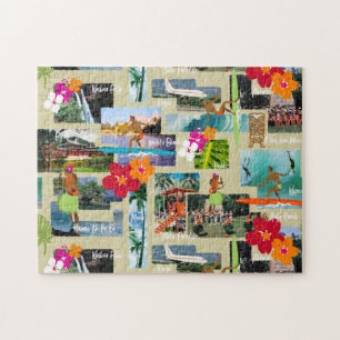 Aloha Paradise Hawaiian  Briefkaart Legpuzzel