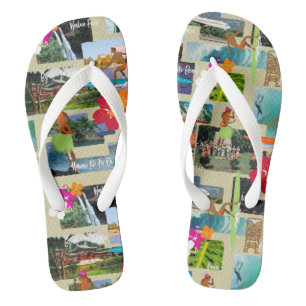 Aloha Paradise Hawaiian  Briefkaart Teenslippers