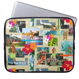 Aloha Paradise Hawaiian Briefkaart Wetsuit Laptop Sleeve