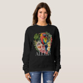 Aloha Parrot Tropical Bird Vacation Beach Flower H Trui (Voorkant volledig)