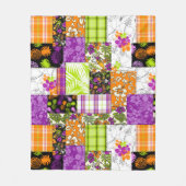 Aloha Patchwork Hawaïaanse tropische Prints- Viole Fleece Deken (Voorkant)
