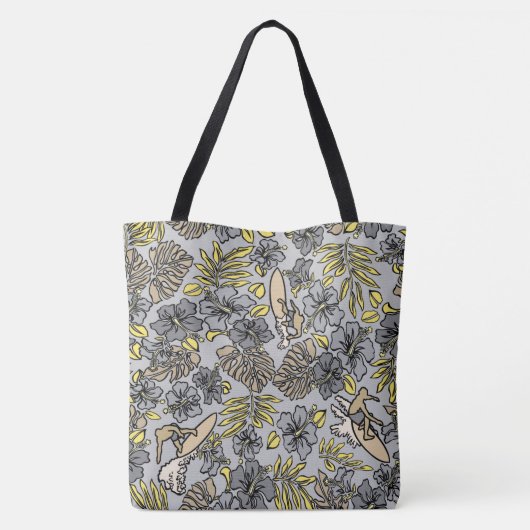 Aloha Patchwork Hawaiian Beach Bag - Neutraal Tote Bag (Achterkant)