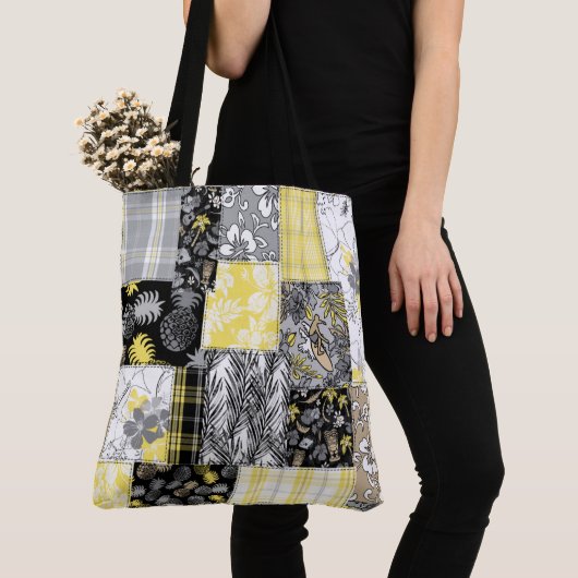 Aloha Patchwork Hawaiian Beach Bag - Neutraal Tote Bag (Dichtbij)