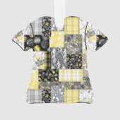 Aloha Patchwork Hawaiian Tropical Aloha Shirt-Grij Ornament (achterkant)