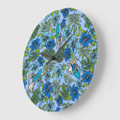 Aloha Patchwork Hawaiian Tropische Prints - Blauwg Grote Klok (Hoek)