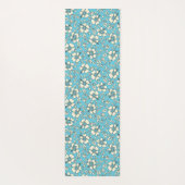 Aloha Patchwork Hawaiian Tropische Prints - Blauwg Yogamat (Achterkant)