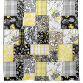 Aloha Patchwork Hawaiian Tropische Prints - Neutra Douchegordijn (Voorkant)