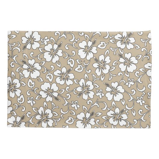 Aloha Patchwork Hawaiian Tropische Prints - Neutra Kussensloop (Achterkant)