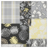 Aloha Patchwork Hawaiian Tropische Prints - Neutra Stof (Swatch)