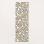 Aloha Patchwork Hawaiian Tropische Prints - Neutra Yogamat (Achterkant)