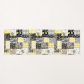 Aloha Patchwork Hawaiian Tropische Prints - Neutra Yogamat (Voorkant (horizontaal))