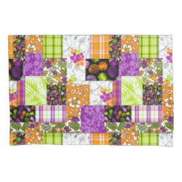 Aloha Patchwork Hawaiian Tropische Prints - Violet Kussensloop